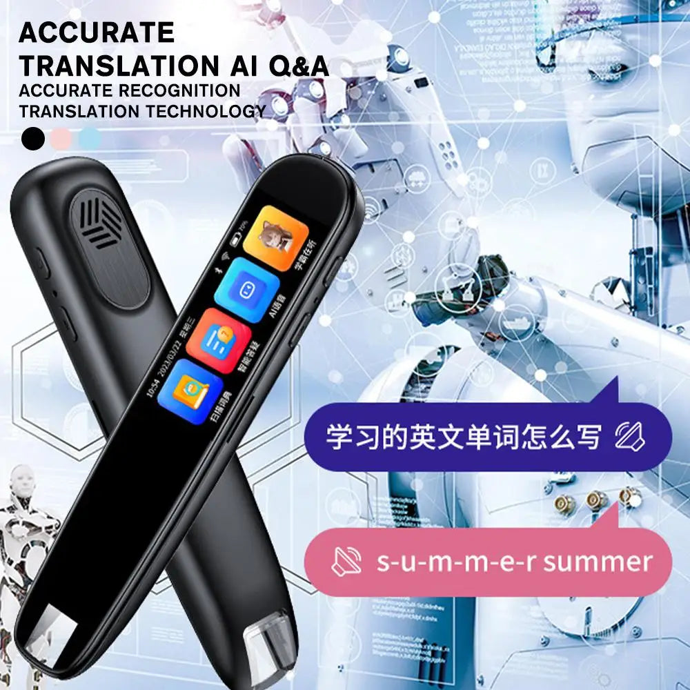 Intelligent Scanning Dictionary Pen Scanner Language Translator Text to Speech Wireless Standalone LCD Touchscreen 12 Languages