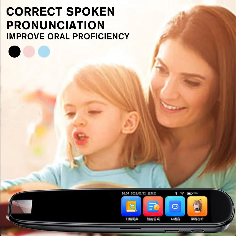 Intelligent Scanning Dictionary Pen Scanner Language Translator Text to Speech Wireless Standalone LCD Touchscreen 12 Languages
